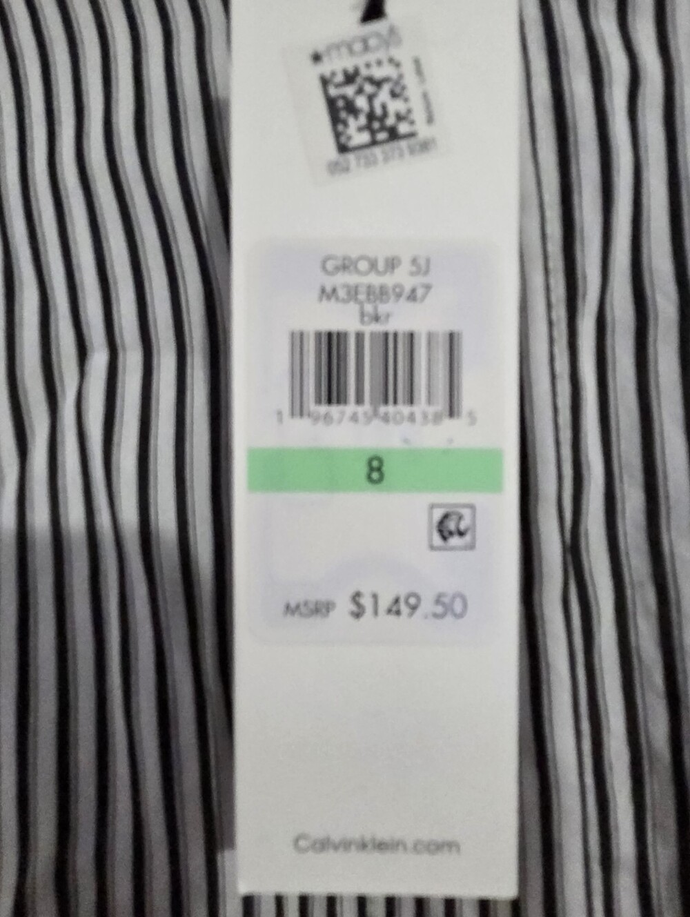 Calvin Klein Striped Maxi Dress NWT - Picture 5 of 6